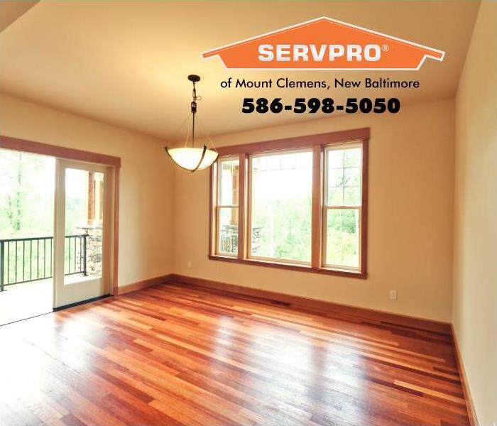 A beautiful hardwood floor is shown in a home. 