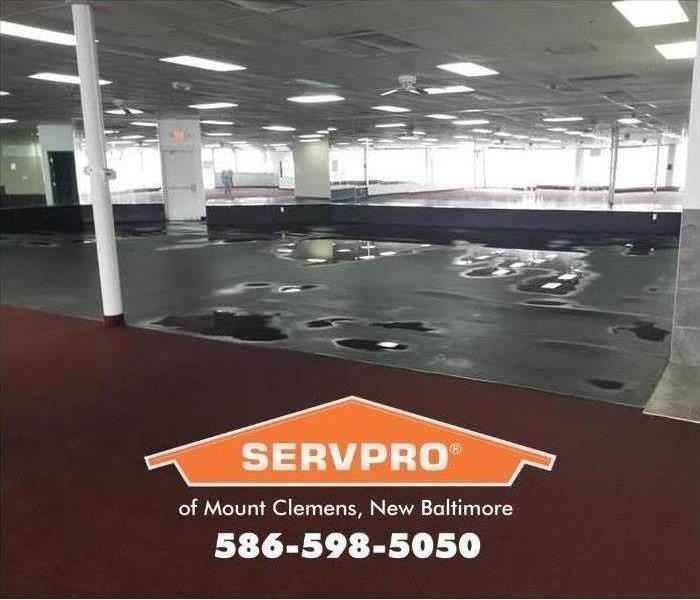 commercial space with water damage. 